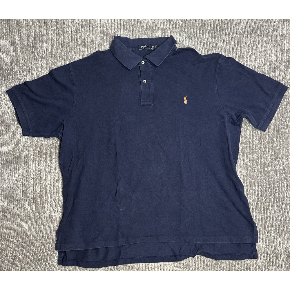Polo Ralph Lauren Men's Adult Size 2XB Polo Navy Blue